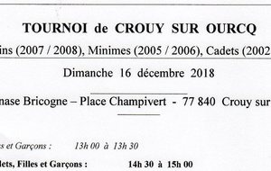 Tournoi Crouy sur Ourcq 16 décembre 2018