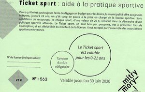 Ticket sport 2020