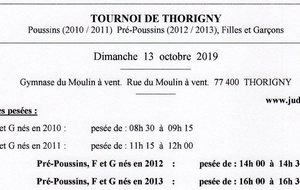 Tournoi de Thorigny ** dimanche 13 octobre 2019